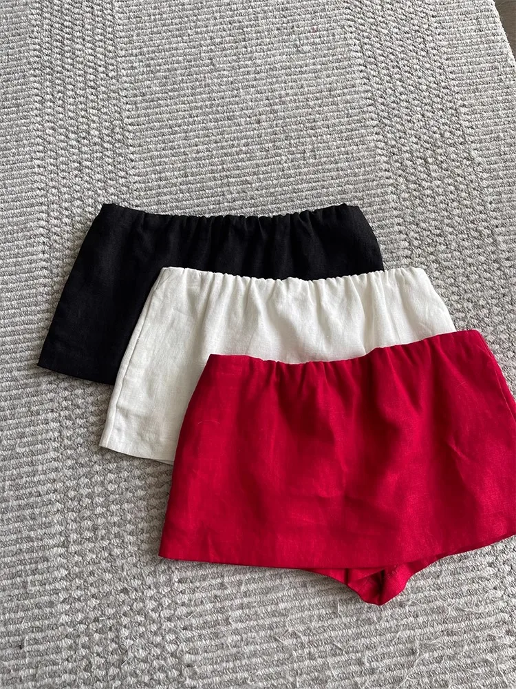 Модная короткая льняная юбка А-силуэта с высокой талией, визуально удлиняющая ноги, повседневная, для молодых женщин, лето 2025
Модная короткая льняная юбка А-силуэта с высокой талией, визуально удлиняющая ноги, повседневная, для молодых женщин, лето 2025