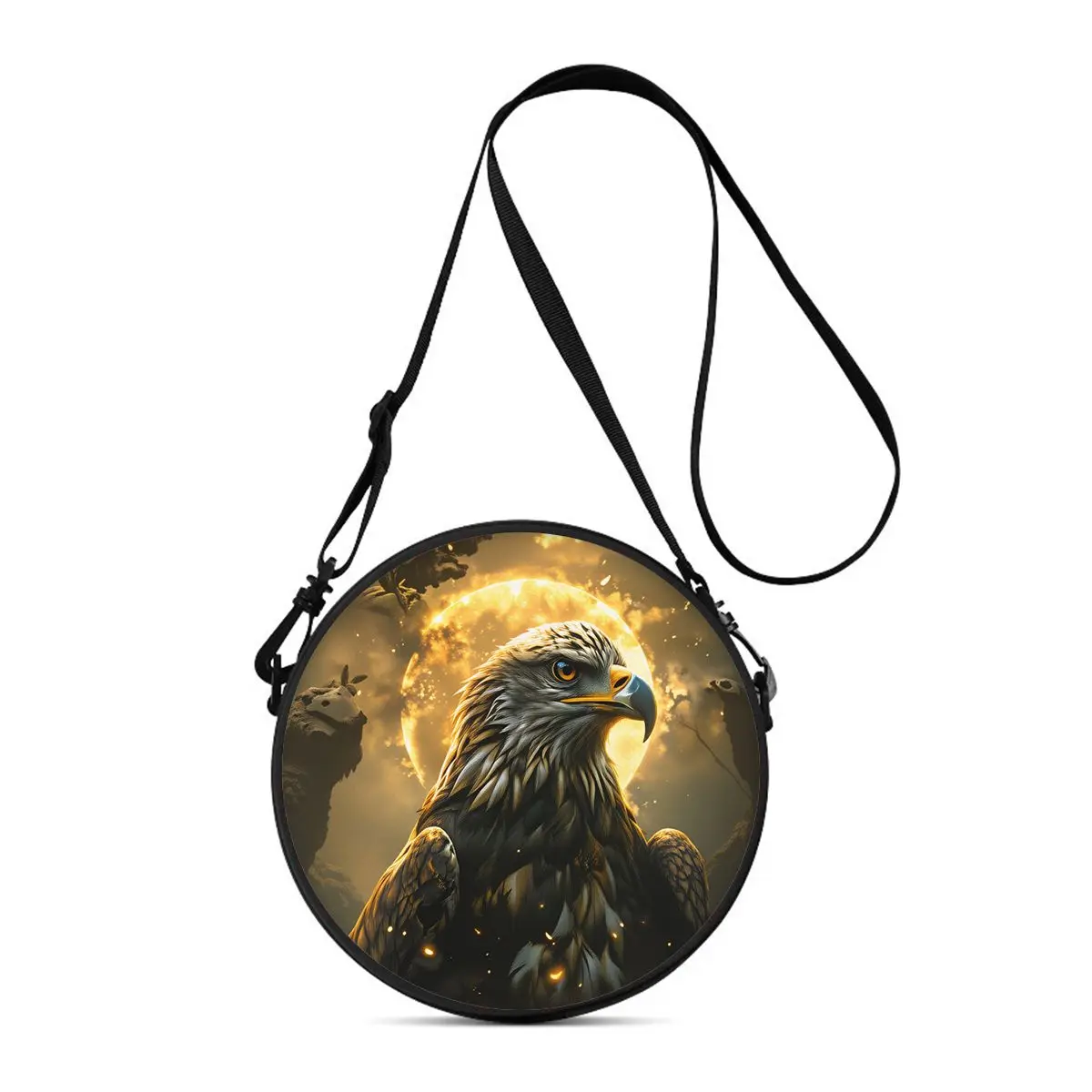 Eagle Print Round Shoulder Bag Casual Messenger Bag for Woman Best Gifts 2D Flat Casual Daily Crossbody Bag
Eagle Print Round Shoulder Bag Casual Messenger Bag for Woman Best Gifts 2D Flat Casual Daily Crossbody Bag
