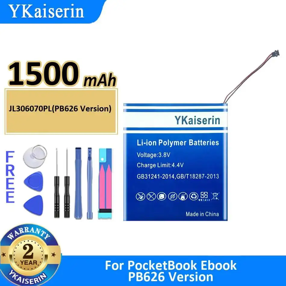 1500mAh E - Book Reader Battery For Pocketbook Ebook PB626 Version JL306070PL Lightweight
1500mAh E - Book Reader Battery For Pocketbook Ebook PB626 Version JL306070PL Lightweight