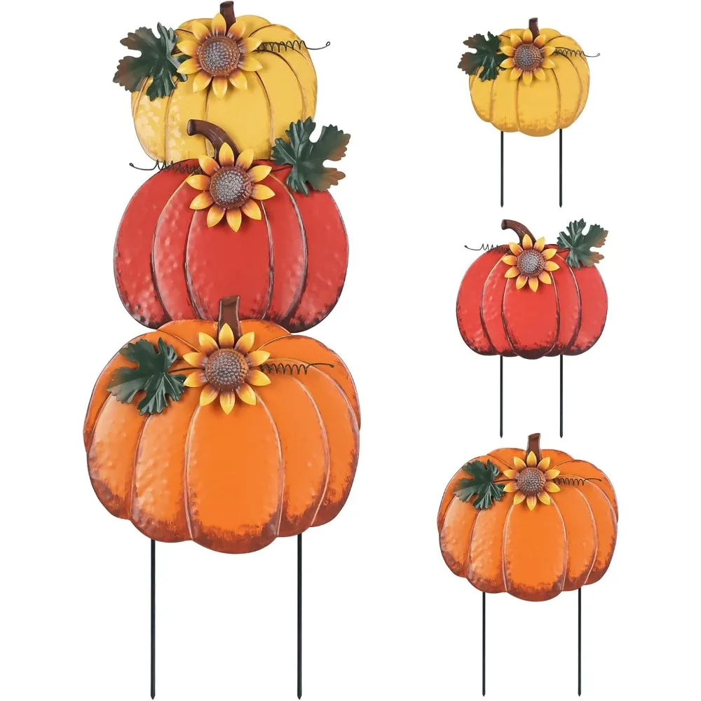 Fall Decorations for Home Outdoor, Decorative Garden Stakes with 3 Pumpkins for Fall Decor, Metal Yard Signs for Outside Garden
Fall Decorations for Home Outdoor, Decorative Garden Stakes with 3 Pumpkins for Fall Decor, Metal Yard Signs for Outside Garden
