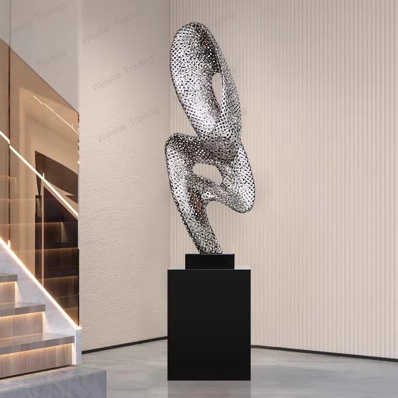 Stainless steel ornament hotel lobby living room abstract metal decoration aisle entrance large floor art sculpture
Stainless steel ornament hotel lobby living room abstract metal decoration aisle entrance large floor art sculpture