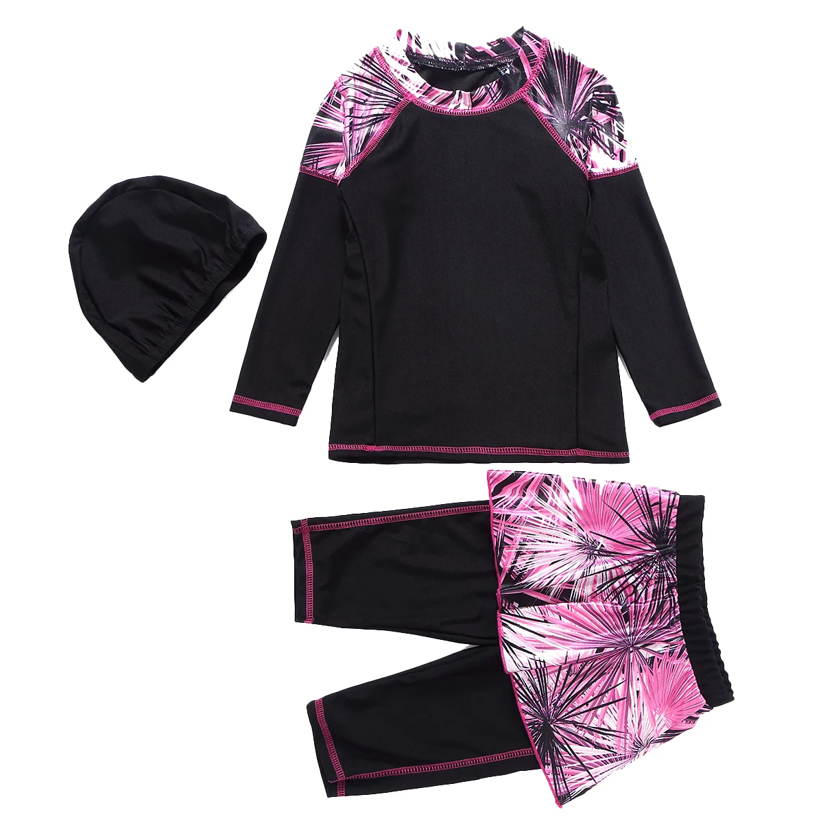 Girls Swimsuit Modest Swimwear Conservative Beachwear Long Sleeve Sun Protection Swim Cap Top Pants Set Suitable Muslim Bathing
Girls Swimsuit Modest Swimwear Conservative Beachwear Long Sleeve Sun Protection Swim Cap Top Pants Set Suitable Muslim Bathing