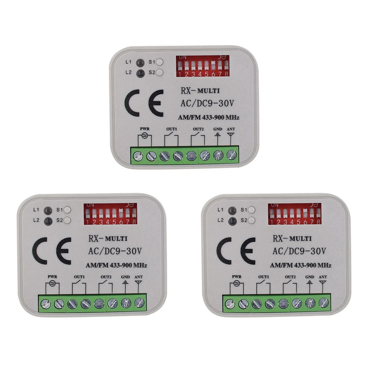 3X Universal Garage Door Remote Control Receiver 2CH Controller Switch For Transmitter RX Multi Frequency 433-900Mhz-A74Z
3X Universal Garage Door Remote Control Receiver 2CH Controller Switch For Transmitter RX Multi Frequency 433-900Mhz-A74Z