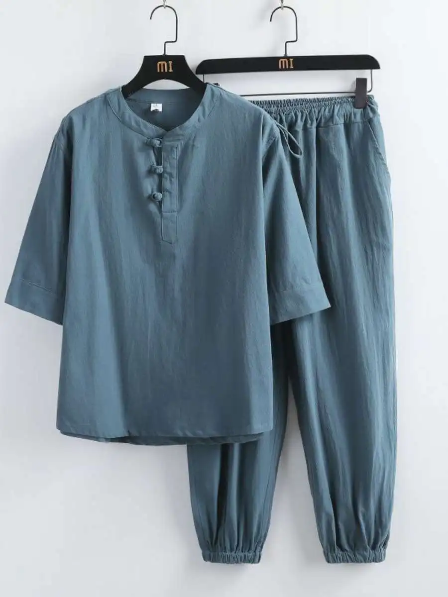 Men's Cotton Linen Zen Meditation Set Taoist Robe Ancient Chinese Style Sitting Crossbody Hanfu Tang Costume Tea Ceremony Wear
Men's Cotton Linen Zen Meditation Set Taoist Robe Ancient Chinese Style Sitting Crossbody Hanfu Tang Costume Tea Ceremony Wear