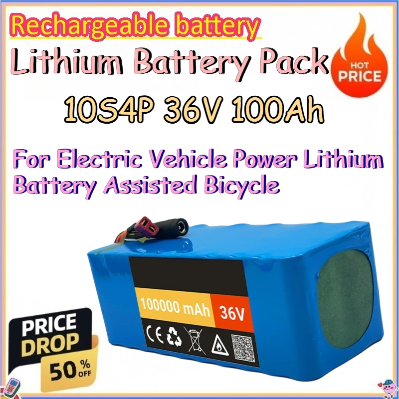 10S4P 36V 100Ah Lithium Battery Pack for Electric Vehicle Power Lithium Battery Assisted Bicycle Replace 18650 Battery Pack
10S4P 36V 100Ah Lithium Battery Pack for Electric Vehicle Power Lithium Battery Assisted Bicycle Replace 18650 Battery Pack