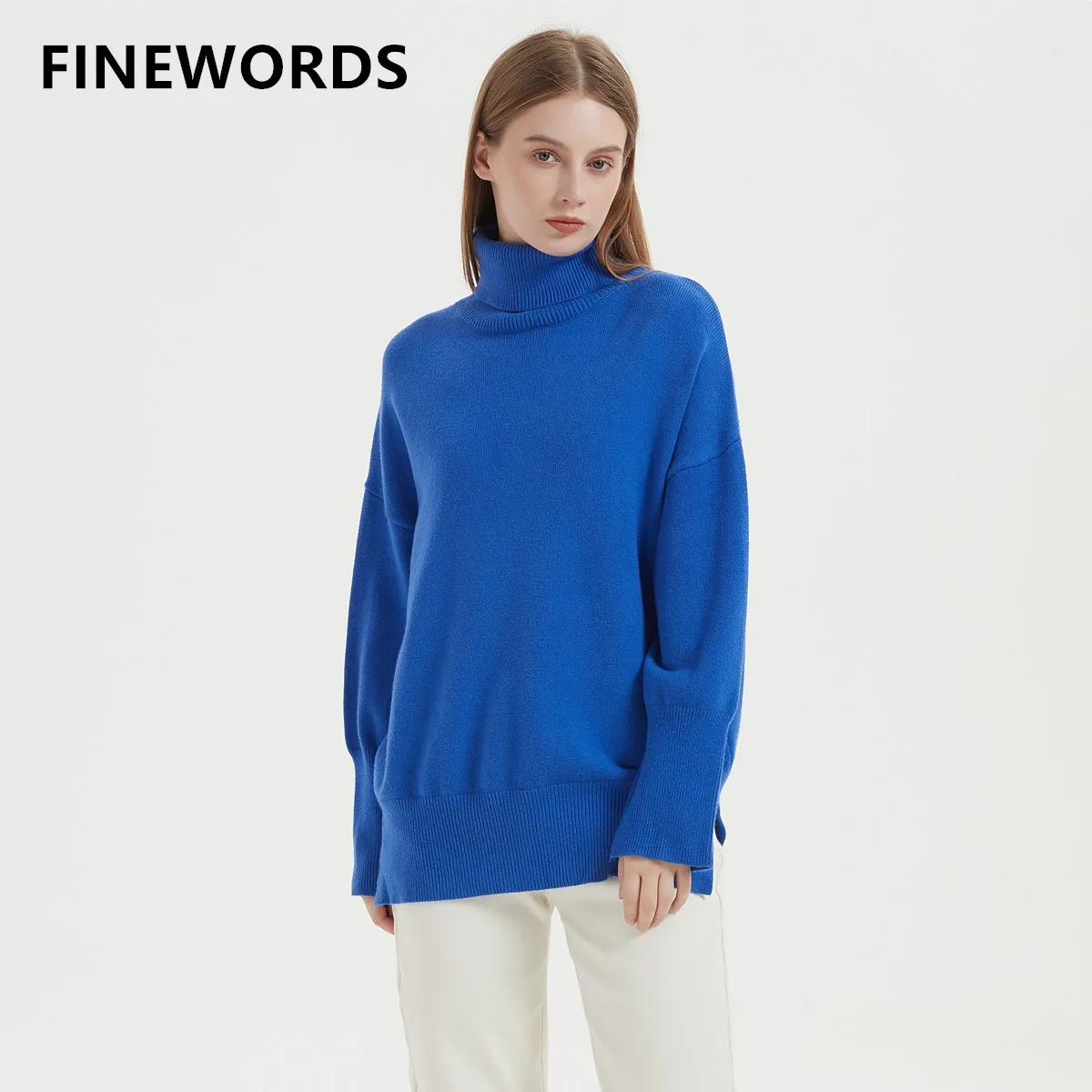 FINEWORDS Winter Solid Knitted Turtleneck Sweater Women Warm Korean Thicken Casual Pullover Long Sleeve Vintage Loose Sweaters
FINEWORDS Winter Solid Knitted Turtleneck Sweater Women Warm Korean Thicken Casual Pullover Long Sleeve Vintage Loose Sweaters