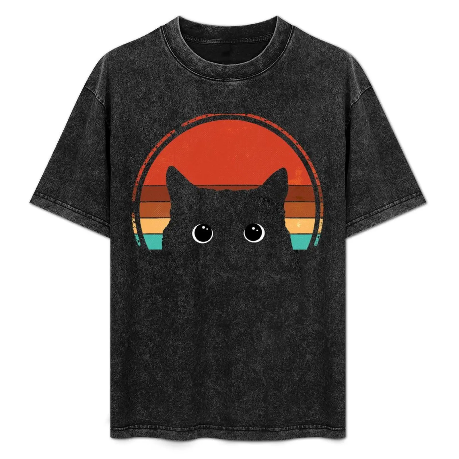 Black Cat Peeking Sunset Vintage T-Shirt Casual Street Style Short Sleeve Tee
Black Cat Peeking Sunset Vintage T-Shirt Casual Street Style Short Sleeve Tee
