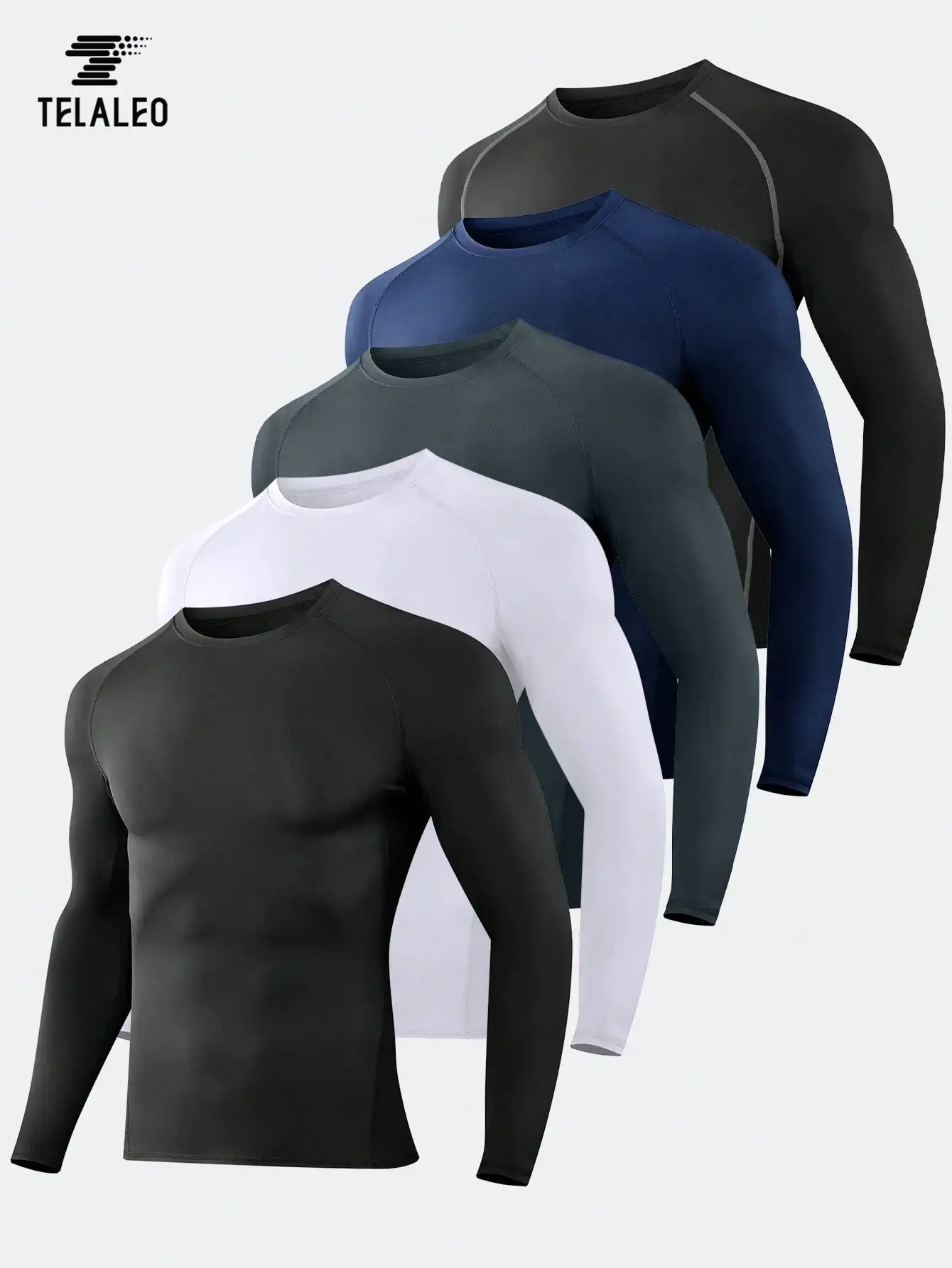 Набор из 5 мужских компрессионных футболок с длинным рукавом для занятий спортом
Набор из 5 мужских компрессионных футболок с длинным рукавом для занятий спортом
