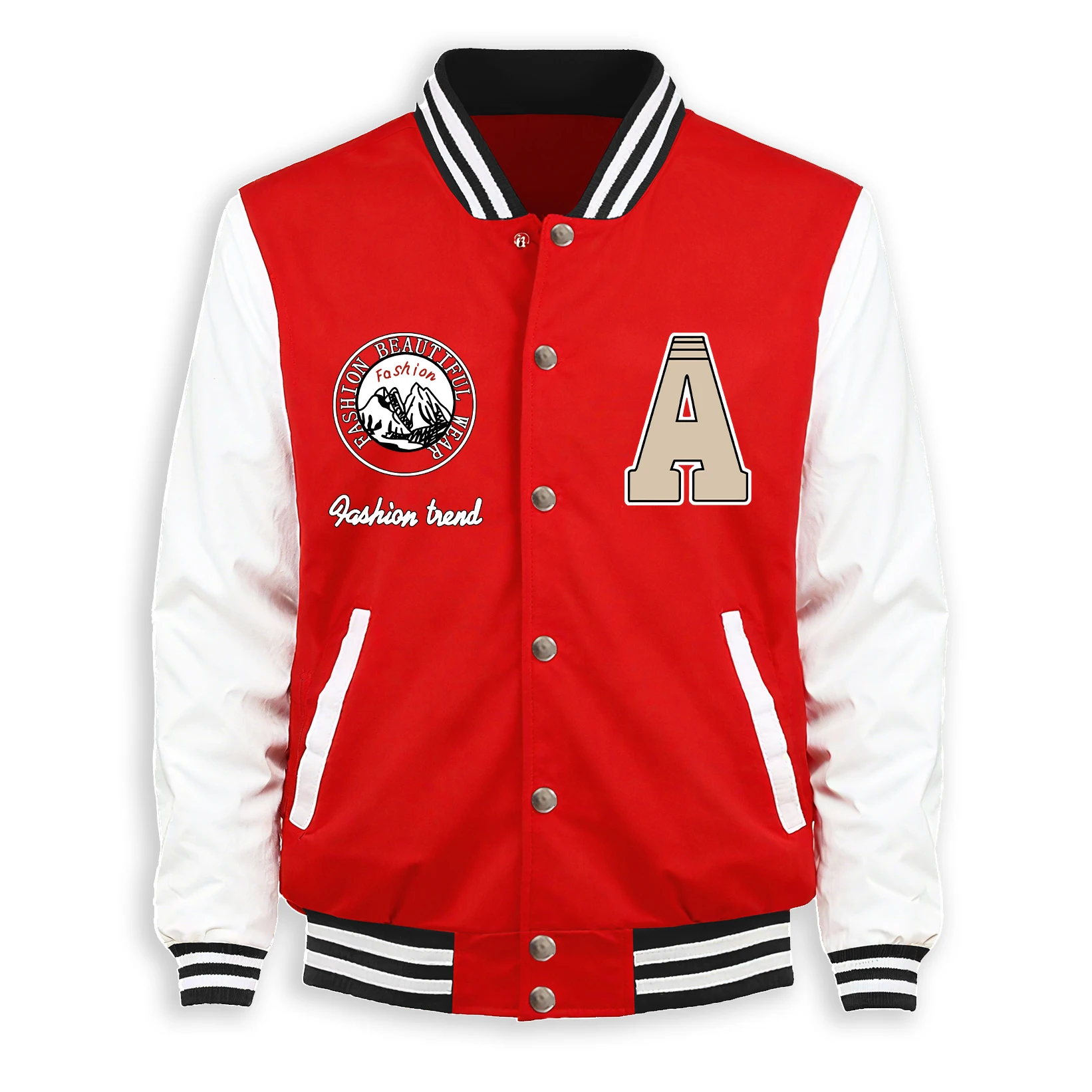 Fashion Scenery And Letter A Male Baseball Jacket Fashion Retro Fleece Coat Sport Casual Clothing Button Loose Coats For Men
Fashion Scenery And Letter A Male Baseball Jacket Fashion Retro Fleece Coat Sport Casual Clothing Button Loose Coats For Men