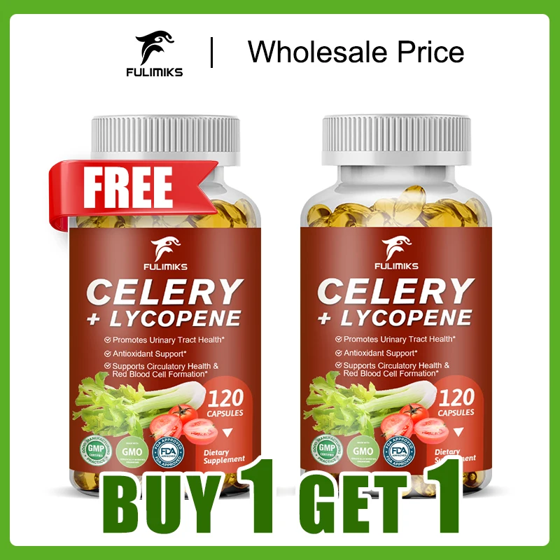Buy 1 Get 1 Free! Pure Celery Lycopene Supplement, for Healthy Blood Pressure, Uric Acid Balance & Prostate Health, Men & Women
Buy 1 Get 1 Free! Pure Celery Lycopene Supplement, for Healthy Blood Pressure, Uric Acid Balance & Prostate Health, Men & Women