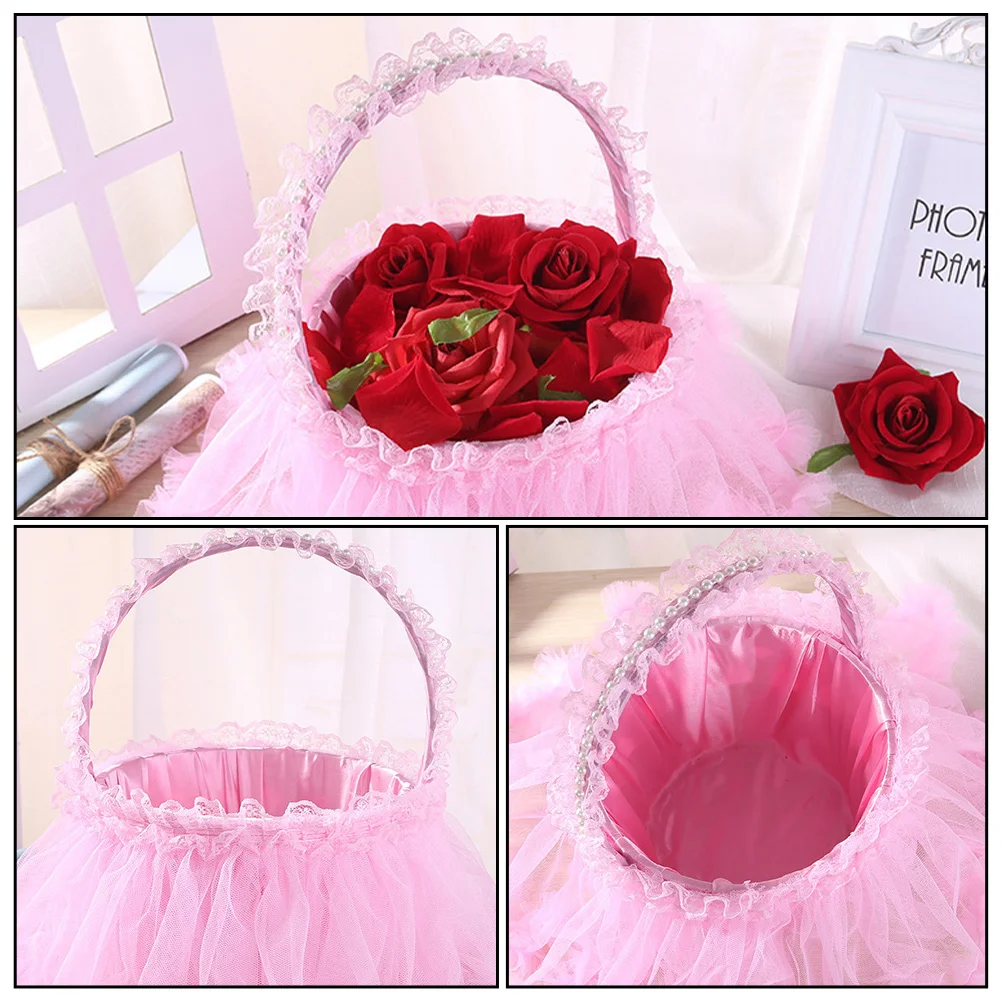 Wedding Flower Basket Scatter Petal Storage Bridesmaid Girl Lace Cloth Elegant Decor Romantic Ceremony Accessory
Wedding Flower Basket Scatter Petal Storage Bridesmaid Girl Lace Cloth Elegant Decor Romantic Ceremony Accessory