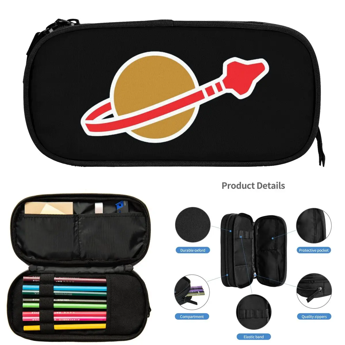 Classic Space Logo Pencil Cases for Student Gifts Pen Box Pencil Bag Large Storage Pencil Pouch Pen Holder
Classic Space Logo Pencil Cases for Student Gifts Pen Box Pencil Bag Large Storage Pencil Pouch Pen Holder