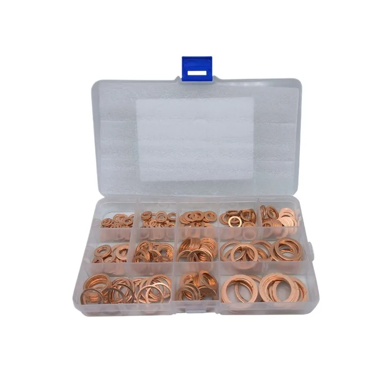 280pcs Purple Copper Gasket Oil Seal Gasket Box O-shaped Sealing Gasket Washer Nut And Bolt Set Flat Ring Seal Assortment Kit
280pcs Purple Copper Gasket Oil Seal Gasket Box O-shaped Sealing Gasket Washer Nut And Bolt Set Flat Ring Seal Assortment Kit