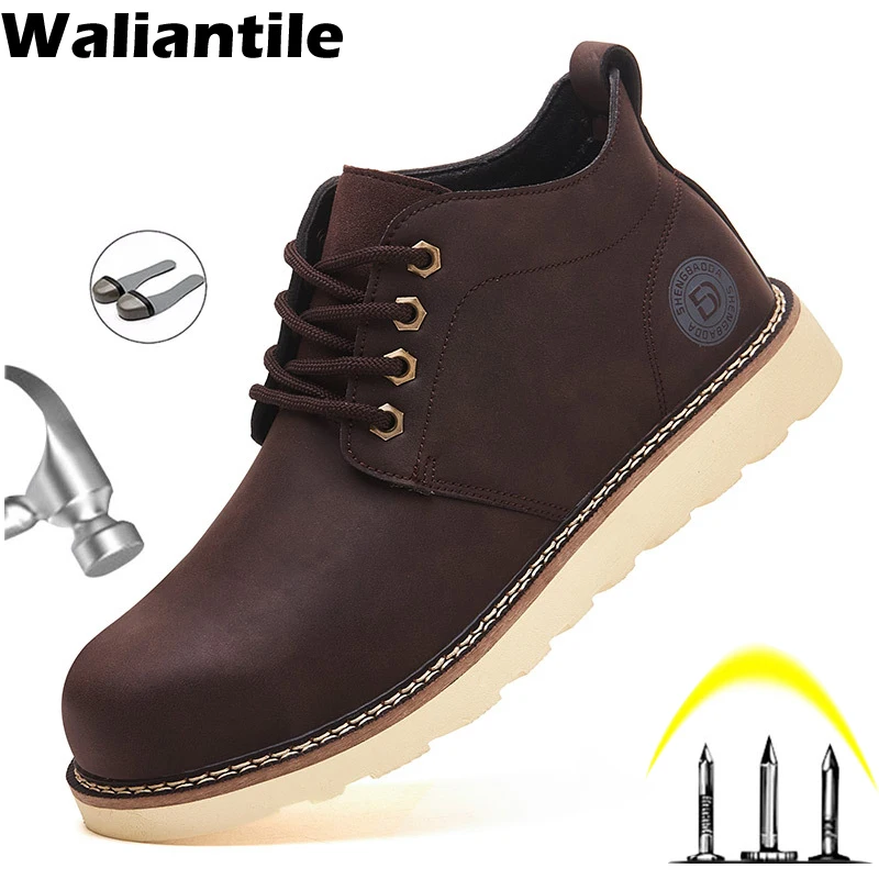 Waliantile Fashion Men Safety Boots For Puncture Proof Working Shoes Anti-smashing Steel Toe Indestructible Safety Boots Male
Waliantile Fashion Men Safety Boots For Puncture Proof Working Shoes Anti-smashing Steel Toe Indestructible Safety Boots Male