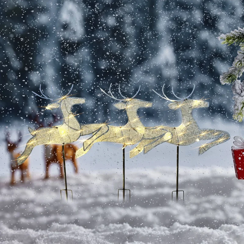 3PCS Christmas Outdoor Decoration Lights Lighted Decorations 2D Reindeer Family Outdoor Lawn Yard Decorations Light
3PCS Christmas Outdoor Decoration Lights Lighted Decorations 2D Reindeer Family Outdoor Lawn Yard Decorations Light
