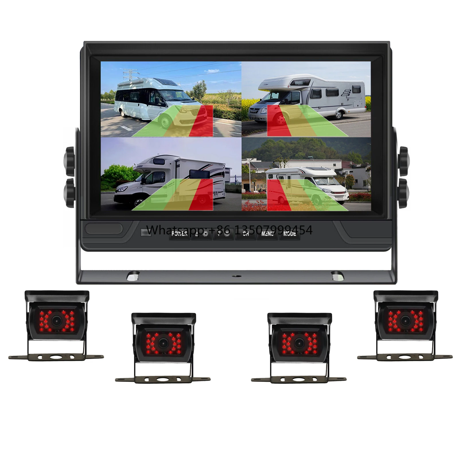 PWAS 9 Inch 4ch DVR Monitor BSD Ai Detection Pedestrian Vehicle Safety Alert Reverse Aid 1080P Backup Cameras for Truck Rv
PWAS 9 Inch 4ch DVR Monitor BSD Ai Detection Pedestrian Vehicle Safety Alert Reverse Aid 1080P Backup Cameras for Truck Rv