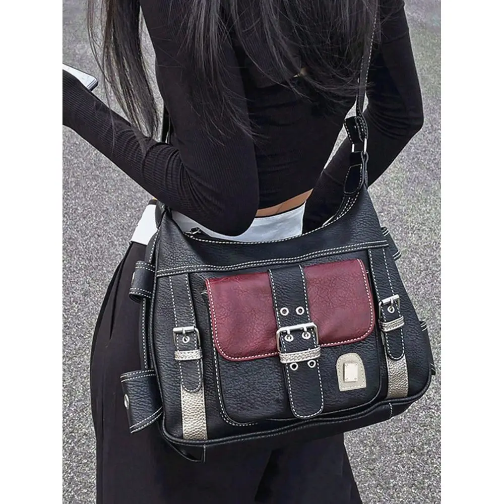 Capacity Textured Handbag, PU Leather DualColor Shoulder Bag, Womens Commuter Shoulder Bag
Capacity Textured Handbag, PU Leather DualColor Shoulder Bag, Womens Commuter Shoulder Bag