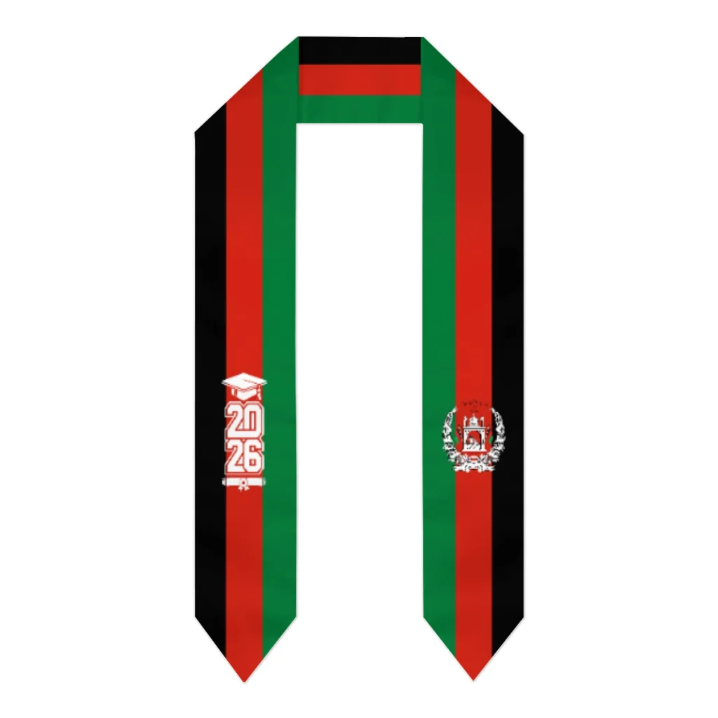 Class of 2026 Afghanistan Scarf Graduation Sash Stole International Study Abroad Adult Unisex Party Accessory Top Print
Class of 2026 Afghanistan Scarf Graduation Sash Stole International Study Abroad Adult Unisex Party Accessory Top Print