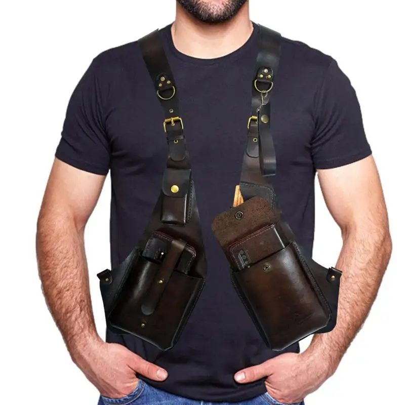 Shoulder Holster Bag Unisex Outdoor Cell Phone Bag PU Leather Strap Underarm Shoulder Bag For Men And Women Outdoor Use
Shoulder Holster Bag Unisex Outdoor Cell Phone Bag PU Leather Strap Underarm Shoulder Bag For Men And Women Outdoor Use