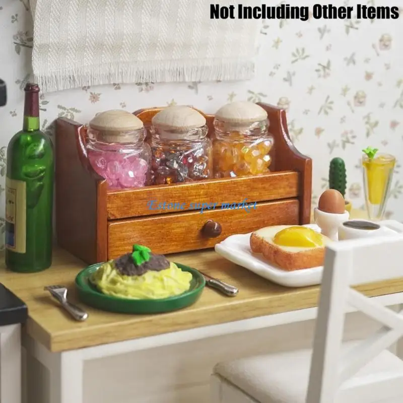 090B Миниатюрная подставка для банок из натурального дерева для установки кухонной модели кукольного домика 1/12
090B Миниатюрная подставка для банок из натурального дерева для установки кухонной модели кукольного домика 1/12