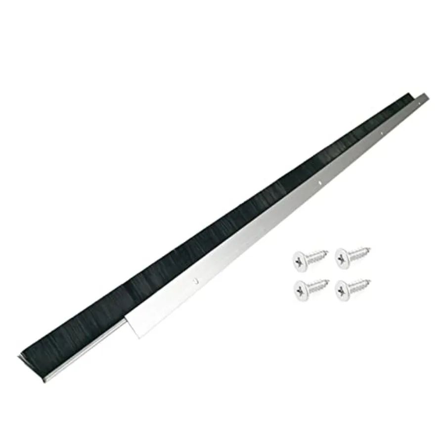 4 Packs Door Sweep Brush 0.98" W x 39.37" L, Aluminum Door Bottom Seal for 1" Gap, Draft Stopper for Interior, Exterior and Gar
4 Packs Door Sweep Brush 0.98" W x 39.37" L, Aluminum Door Bottom Seal for 1" Gap, Draft Stopper for Interior, Exterior and Gar