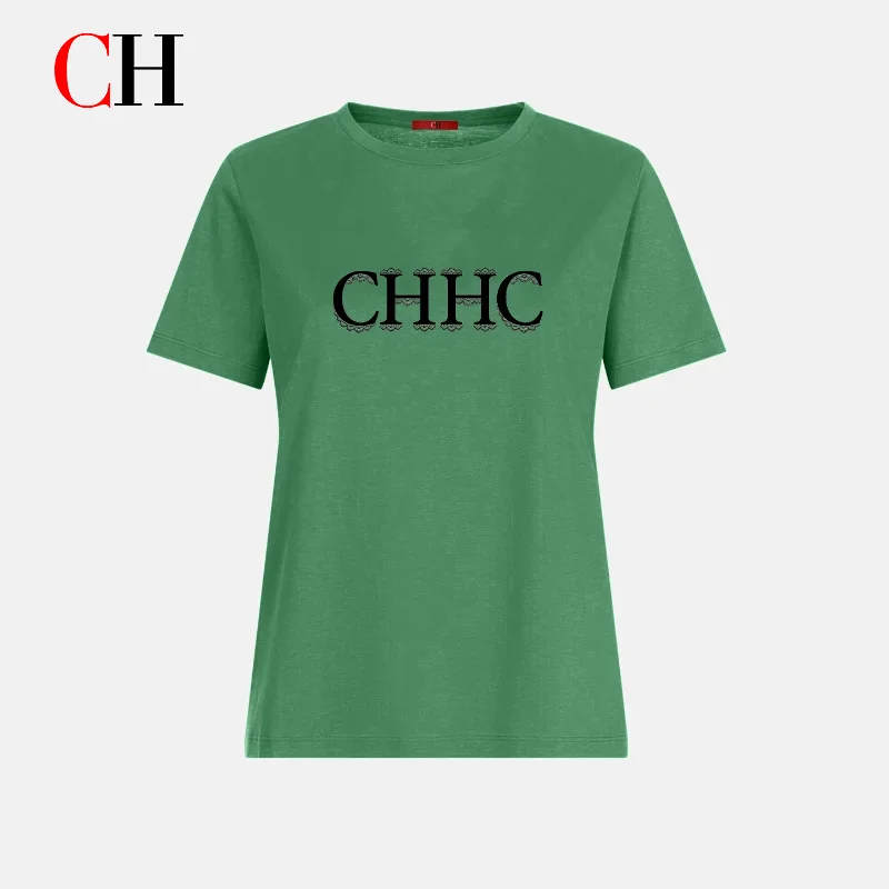 CH Daily Leisure Short Sleeve Top CHHC Classic Letter Printed Crew Neck Breathable Outdoor Women Clothes
CH Daily Leisure Short Sleeve Top CHHC Classic Letter Printed Crew Neck Breathable Outdoor Women Clothes
