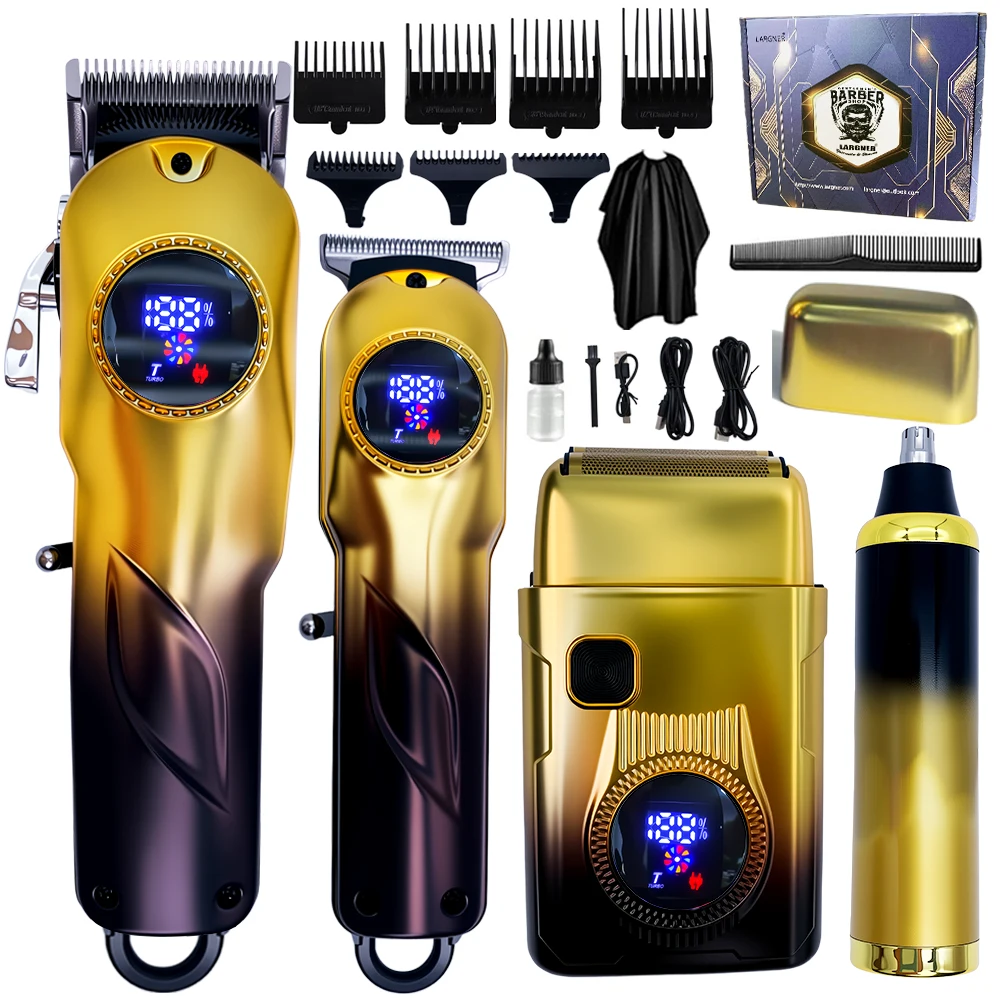 4-in-1 Professional Men's Hair Clipper Set, Electric Shaver & Facial Grooming Tools, Rechargeable Hair Cutting & Trimming Kit,
4-in-1 Professional Men's Hair Clipper Set, Electric Shaver & Facial Grooming Tools, Rechargeable Hair Cutting & Trimming Kit,