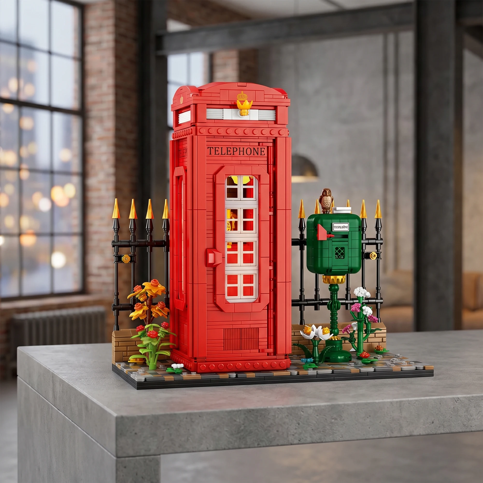 1707PCS Red Telephone Booth Model British Classic Street View Building Blocks Set With LED Light Desktop Ornaments Teens Toys
1707PCS Red Telephone Booth Model British Classic Street View Building Blocks Set With LED Light Desktop Ornaments Teens Toys