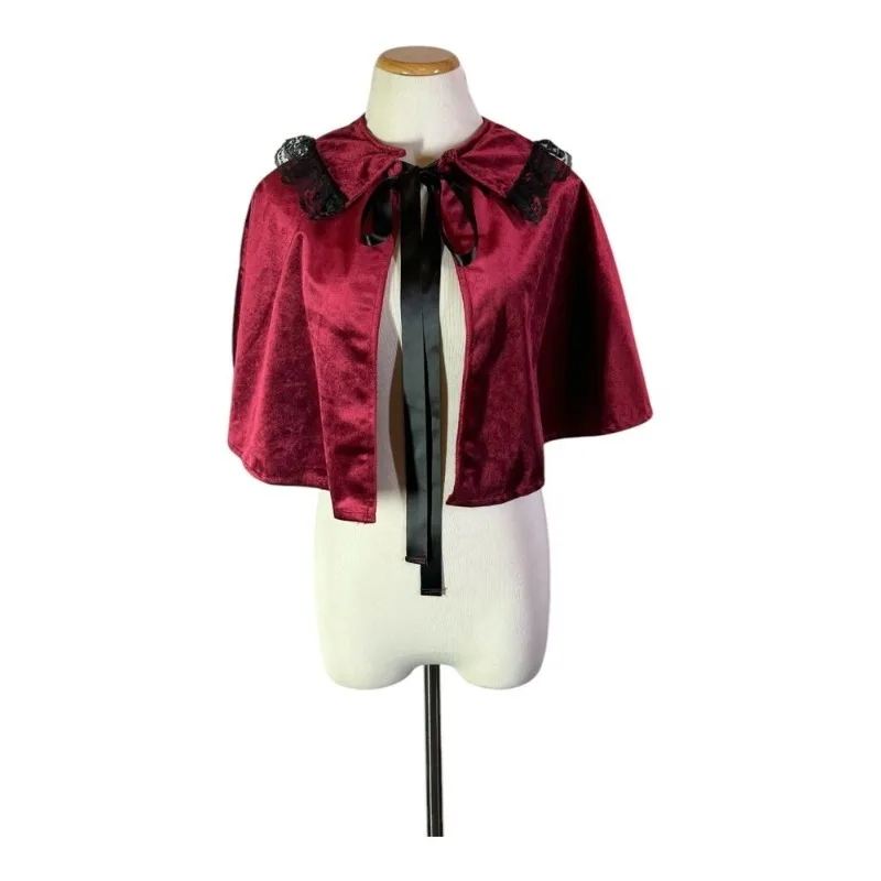 Thickened Velvet Halloween Cloak Short Style without Cap Lace Collar Men Women Robe Traditional Chinese New Retro Style
Thickened Velvet Halloween Cloak Short Style without Cap Lace Collar Men Women Robe Traditional Chinese New Retro Style