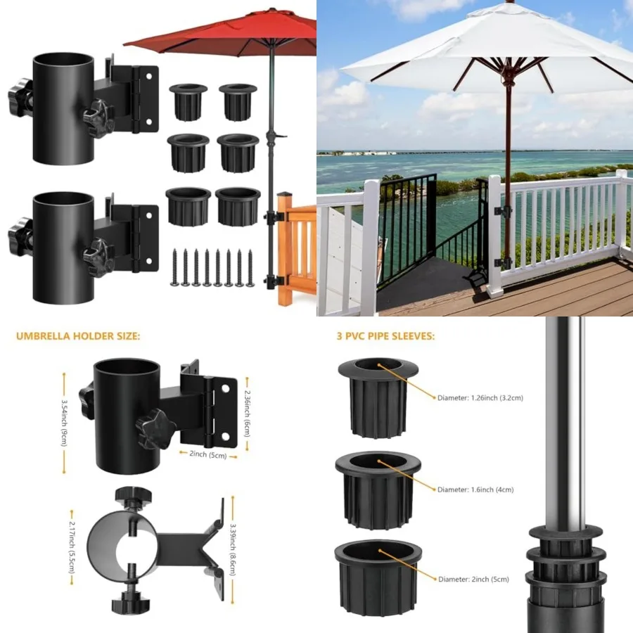 Stainless Steel Umbrella Deck Mount, Heavy Duty Patio Umbrella Holder, Fits Umbrellas up to 2",Patio Umbrella Base, Can be Moun
Stainless Steel Umbrella Deck Mount, Heavy Duty Patio Umbrella Holder, Fits Umbrellas up to 2",Patio Umbrella Base, Can be Moun