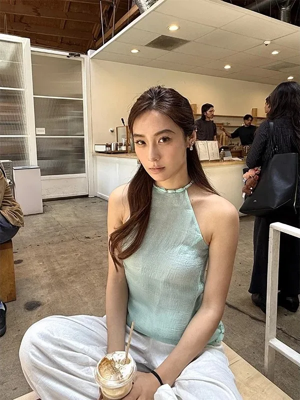 Summer Vacation Style Bead Collar Lightweight Sleeveless Neck Hanging Top Mint High Waist Korean Version Wedding Date Party P...
Summer Vacation Style Bead Collar Lightweight Sleeveless Neck Hanging Top Mint High Waist Korean Version Wedding Date Party P...