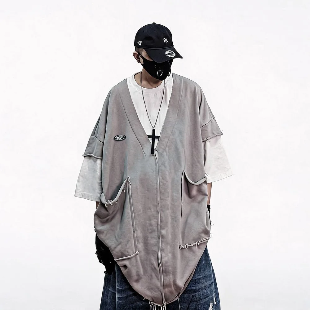 ARENS Vintage Short Sleeves T-Shirt Y2K Oversize Fake two Pieces T Shirts Unisex Streetwear Men Punk Gothic Tops
ARENS Vintage Short Sleeves T-Shirt Y2K Oversize Fake two Pieces T Shirts Unisex Streetwear Men Punk Gothic Tops