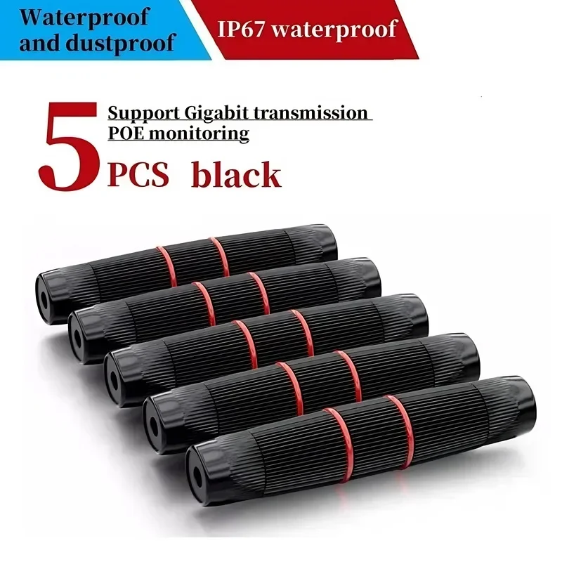 5PCS RJ45 Docking Connector Ethernet Network Straight-through Waterproof IP67 Header Outdoor Broadband Network Cable Extender
5PCS RJ45 Docking Connector Ethernet Network Straight-through Waterproof IP67 Header Outdoor Broadband Network Cable Extender