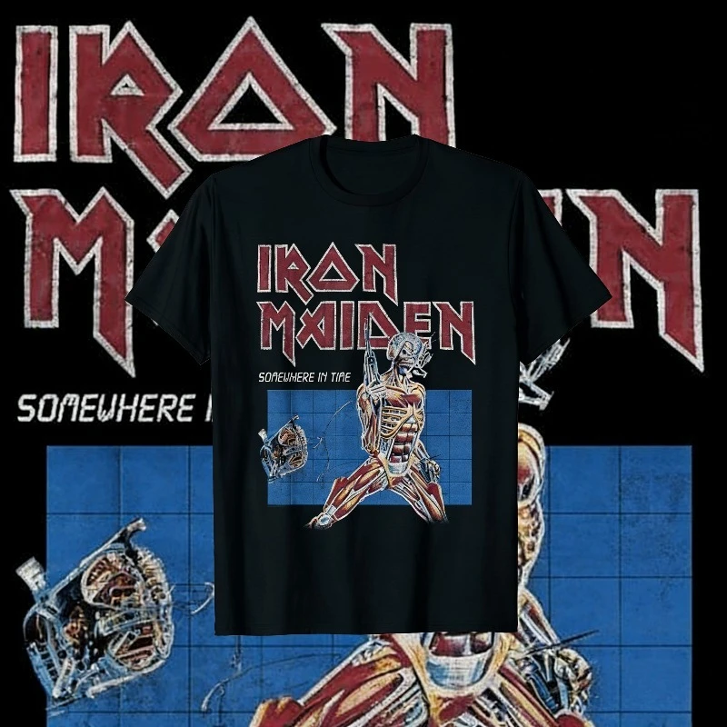 Лето 2023, футболка Iron Maiden Somewhere in Time из 100% чистого хлопка с принтом, винтажная футболка с рок-группой Eddie Cyborg MOTO
Лето 2023, футболка Iron Maiden Somewhere in Time из 100% чистого хлопка с принтом, винтажная футболка с рок-группой Eddie Cyborg MOTO