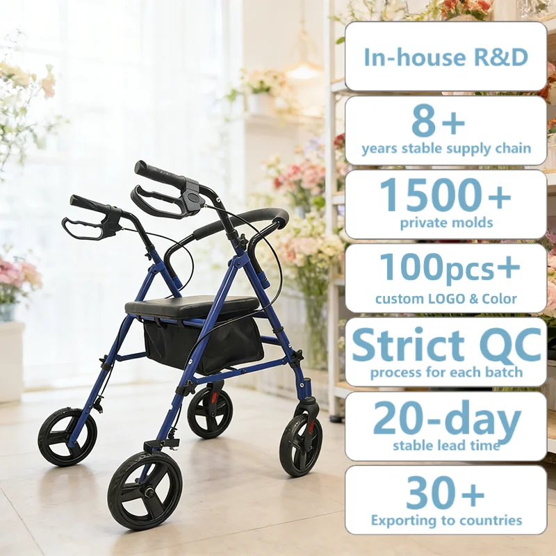 Simplywalk Steel 136kg Rollator Walker Anti-Slippery Health Care Seniors MDR CE Long-term Rehabilitation Equipment Supplier
Simplywalk Steel 136kg Rollator Walker Anti-Slippery Health Care Seniors MDR CE Long-term Rehabilitation Equipment Supplier