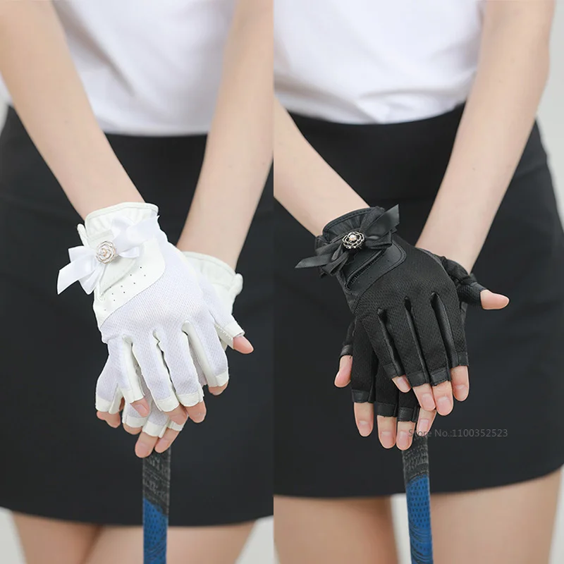 SG Golf Gloves Women Bowknot Non-slip Sports Gloves PU Leather Sun Protection Mittens Left and Right Hands One Pair
SG Golf Gloves Women Bowknot Non-slip Sports Gloves PU Leather Sun Protection Mittens Left and Right Hands One Pair