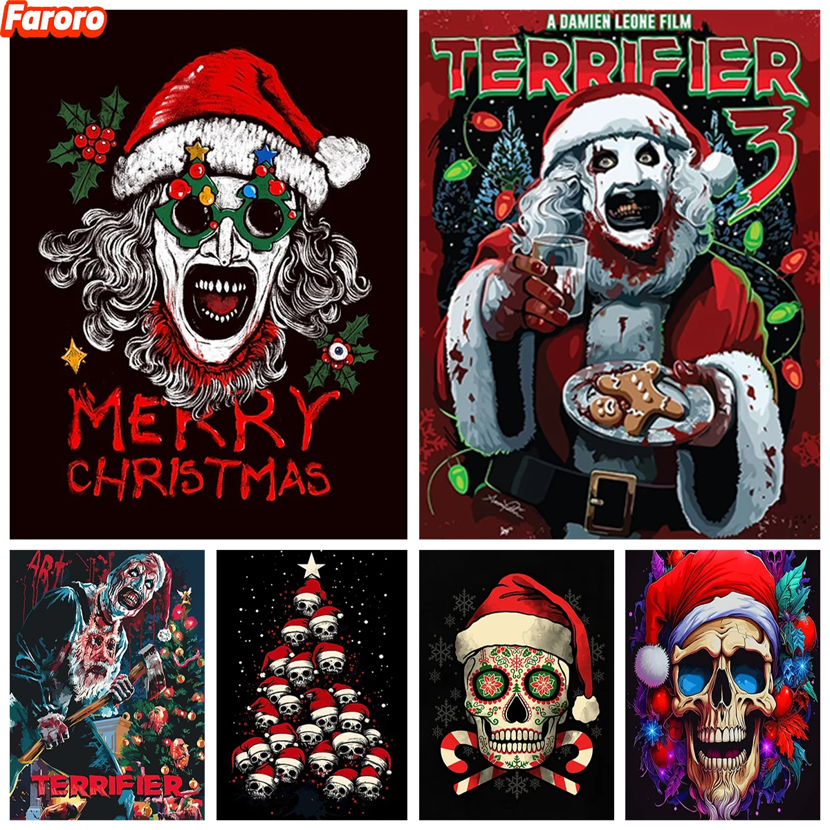 Horrible Christmas DIY Diamond Painting Kit Skeleton Clown Wall Hanging 5D Gem Embroidery Cross Stitch Living Room Decoration
Horrible Christmas DIY Diamond Painting Kit Skeleton Clown Wall Hanging 5D Gem Embroidery Cross Stitch Living Room Decoration