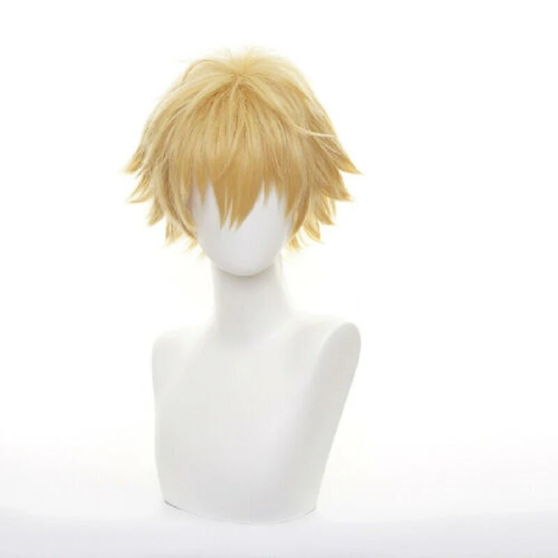 For Cosplay Wig Short Golden Party Halloween+Free Cap
For Cosplay Wig Short Golden Party Halloween+Free Cap