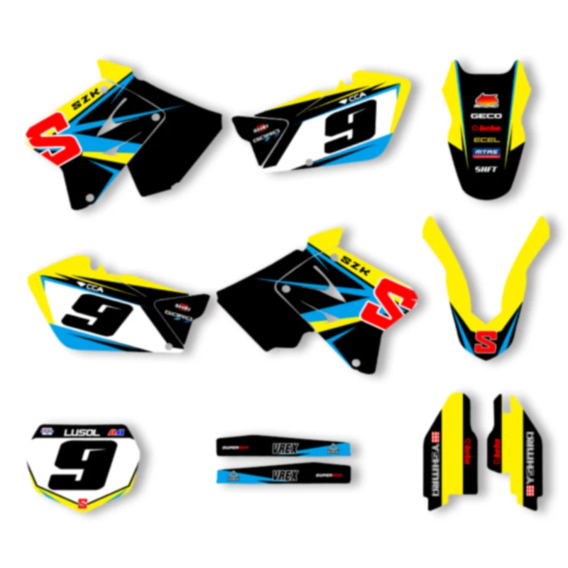 DSMTECH для Suzuki RM125 RM250 2001-2012 2011 2010, обтекатель мотоцикла, графический фон, наклейки, наклейка на заказ 001
DSMTECH для Suzuki RM125 RM250 2001-2012 2011 2010, обтекатель мотоцикла, графический фон, наклейки, наклейка на заказ 001