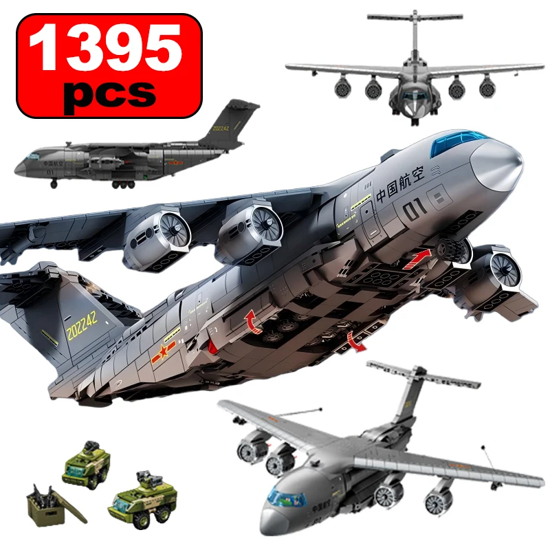 Technological Aviation Series Y-20 Large Transport Aircraft Building Blocks Airplane Model Educational Toy Gift Kids
Technological Aviation Series Y-20 Large Transport Aircraft Building Blocks Airplane Model Educational Toy Gift Kids