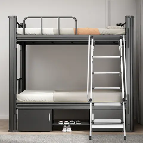 5-Stufen-Leiter, faltbare Bettleiter, Aluminiumlegierung, Loft-Treppenleiter, rutschfeste Etagenbettleiter mit Handlauf und Haken