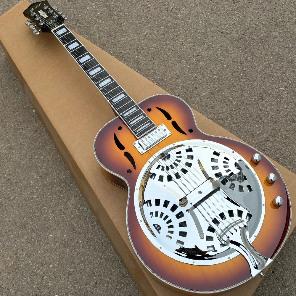 Электрогитара Grote Resonator в винтажном стиле с корпусом из клена, нержавеющими стальными ладами и мини-звукоснимателями Humbucker. Качественная гитара.
Электрогитара Grote Resonator в винтажном стиле с корпусом из клена, нержавеющими стальными ладами и мини-звукоснимателями Humbucker. Качественная гитара.