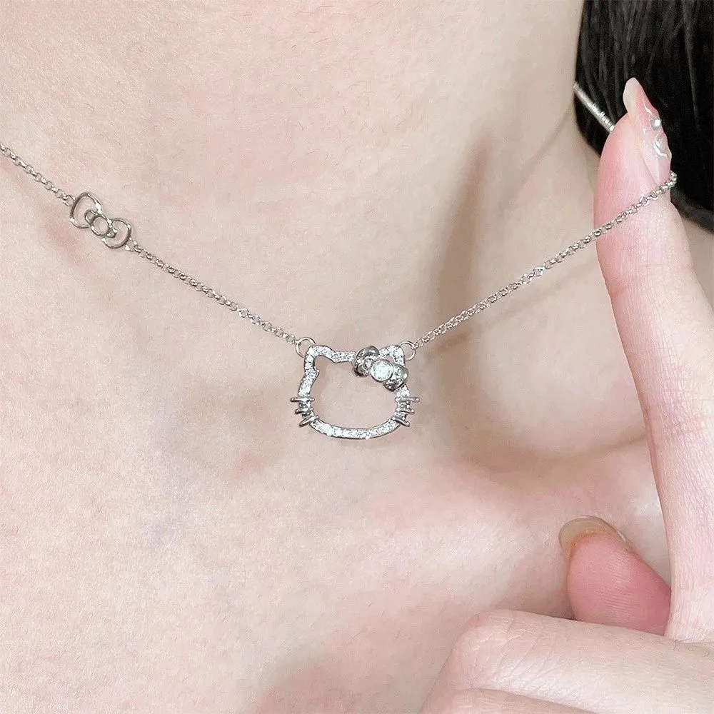 New Kawai Hello Kitty Jewelry Shiny Necklace Earrings Female Moon Cute Animal Cartoon Jewelry Elegant Couple Birthday Gift
New Kawai Hello Kitty Jewelry Shiny Necklace Earrings Female Moon Cute Animal Cartoon Jewelry Elegant Couple Birthday Gift