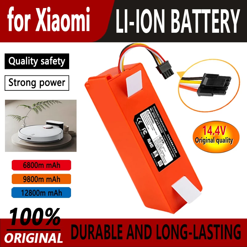 Original robot vacuum cleaner battery replacement 14.4V 12800 , suitable for Xiaomi first generation/1s Stone 50/s 51 55/s , etc
Original robot vacuum cleaner battery replacement 14.4V 12800 , suitable for Xiaomi first generation/1s Stone 50/s 51 55/s , etc
