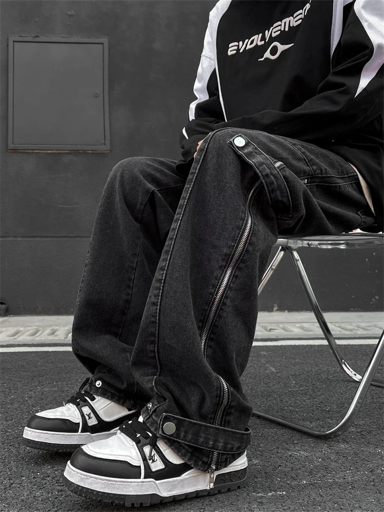 Loose Fit Men's Casual Bla Denim Workwear Pants Retro Sle Splicing Design American Decosition Loose Straight Leg Jeans
Loose Fit Men's Casual Bla Denim Workwear Pants Retro Sle Splicing Design American Decosition Loose Straight Leg Jeans
