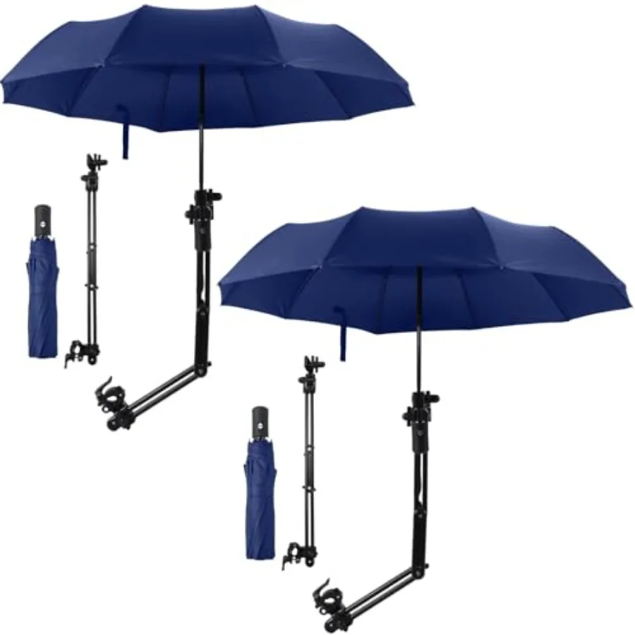2 Pcs Beach Umbrella with Adjustable Universal Clamp Upf 50+ Automatic Open and Close Windproof Travel Portable Golf Umbrella f
2 Pcs Beach Umbrella with Adjustable Universal Clamp Upf 50+ Automatic Open and Close Windproof Travel Portable Golf Umbrella f