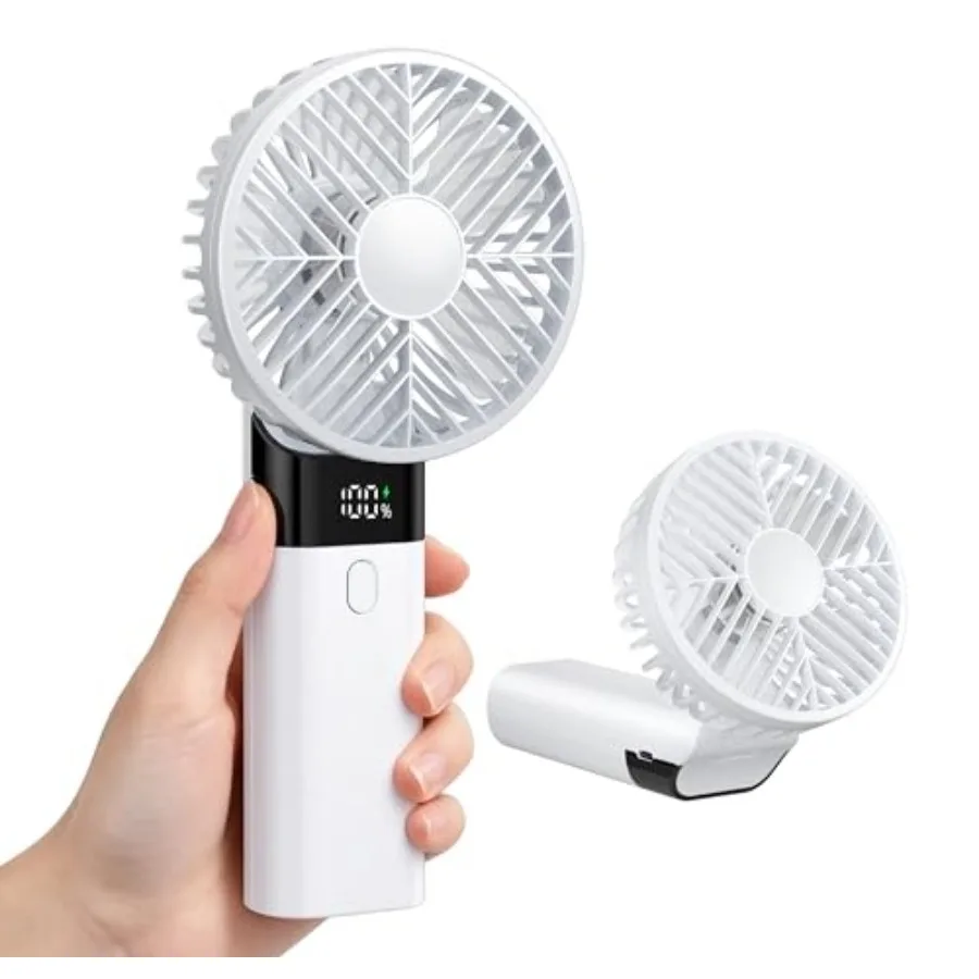 Handheld Fan Rechargeable, Portable Mini Fan with 3000mAh Battery, Up to 10H Runtime, 180° Foldable Personal Fan, USB Travel Fa
Handheld Fan Rechargeable, Portable Mini Fan with 3000mAh Battery, Up to 10H Runtime, 180° Foldable Personal Fan, USB Travel Fa