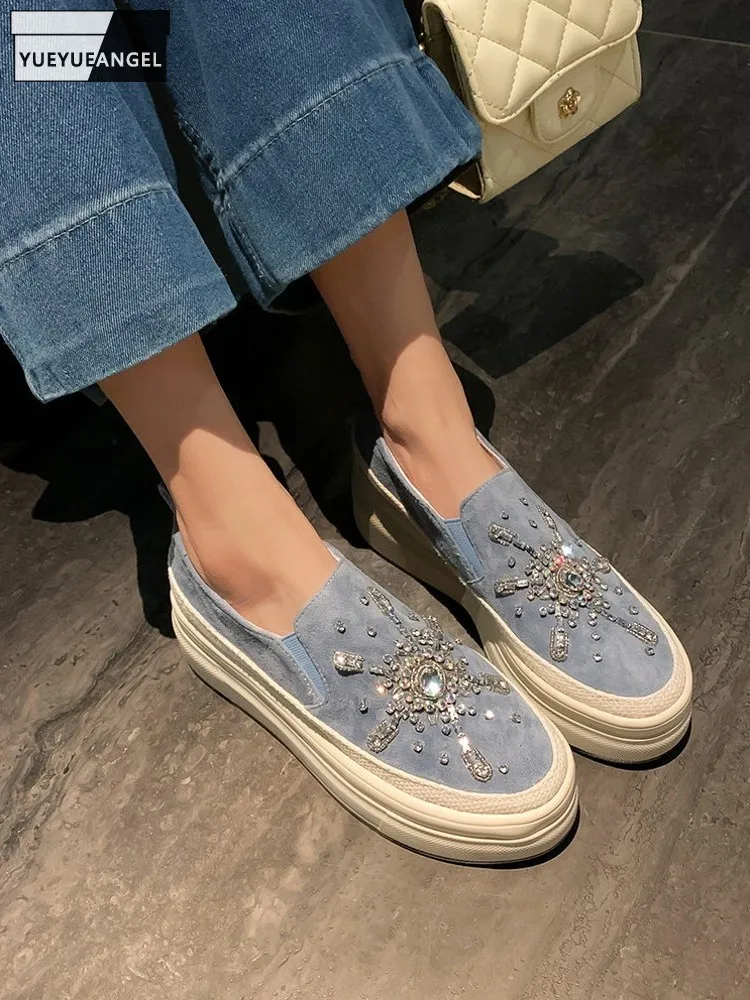 Elegant Women Fashion Diamonds Round Toe Genuine Leather Sheepskin High Heel Thick Platform Versatile Designer Lady Slip On Shoe
Elegant Women Fashion Diamonds Round Toe Genuine Leather Sheepskin High Heel Thick Platform Versatile Designer Lady Slip On Shoe