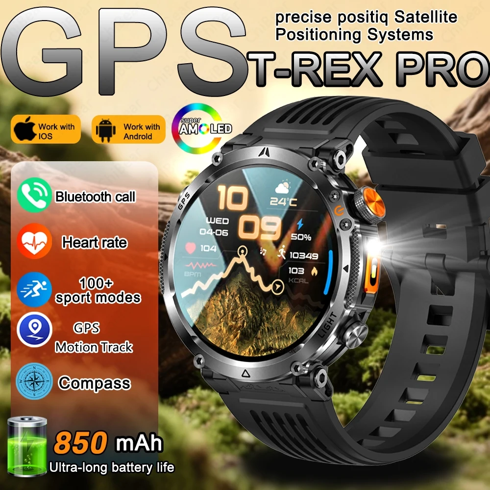 2026New 850mAh Large Battery SmartWatch Flashlight Health Monitoring ЗATM Waterproof GPS Precise 100+Sport Modes Smart Watch Men
2026New 850mAh Large Battery SmartWatch Flashlight Health Monitoring ЗATM Waterproof GPS Precise 100+Sport Modes Smart Watch Men