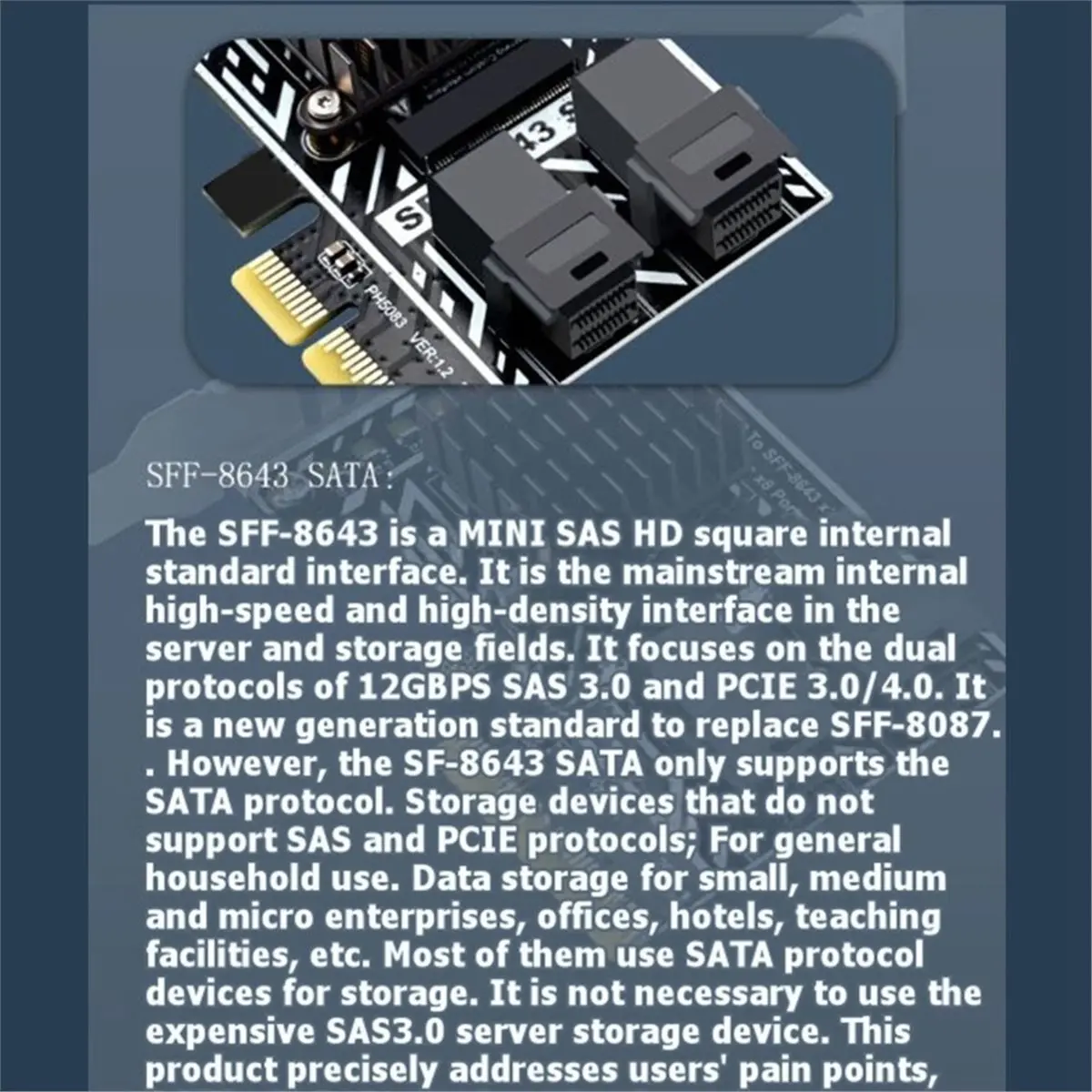 NEW FACTORY~PCIe to 2 Port SFF-8643 Expansion Card SATA 3.0 6Gbps Controller Adapter Support 30TB No Bifurcation PH5083 Full Hei
NEW FACTORY~PCIe to 2 Port SFF-8643 Expansion Card SATA 3.0 6Gbps Controller Adapter Support 30TB No Bifurcation PH5083 Full Hei